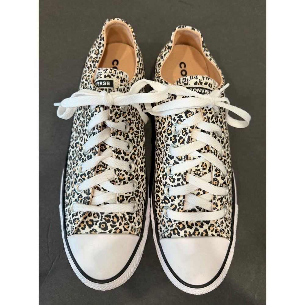 Converse All Star Unisex Leopard Print Low Top Lace Up New Canvas Sneaker Shoes - Picture 4 of 10